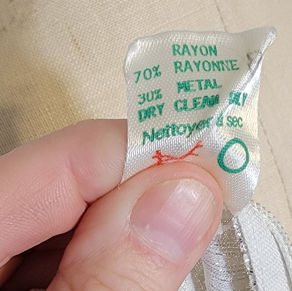 Vintage shiny silver turtleneck top with zipper. - Picture 6 of 6